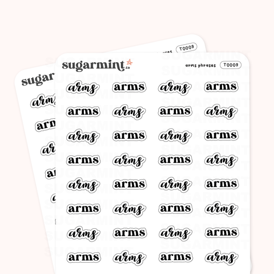 Arms Script Stickers
