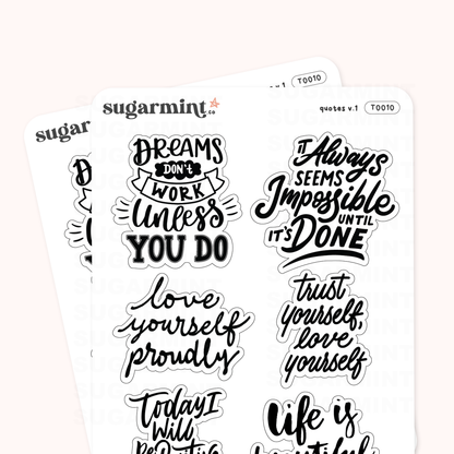 Inspirational Script Stickers