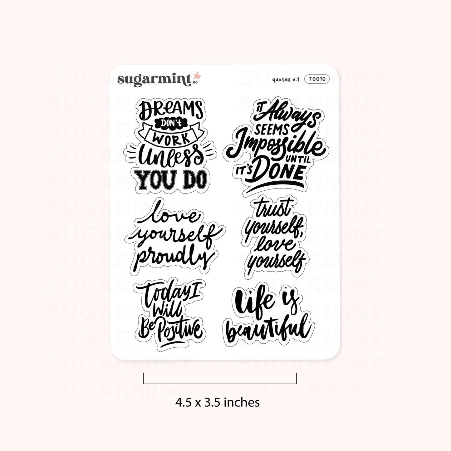 Inspirational Script Stickers