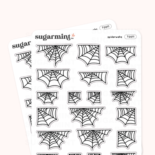 Clear Spider Webs Deco Sheet