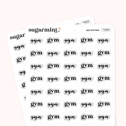 Gym Script Stickers