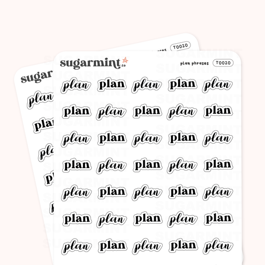 Plan Script Stickers
