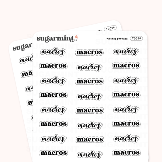 Macros Script Stickers