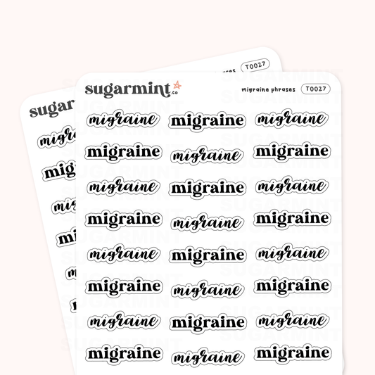 Migraine Script Stickers
