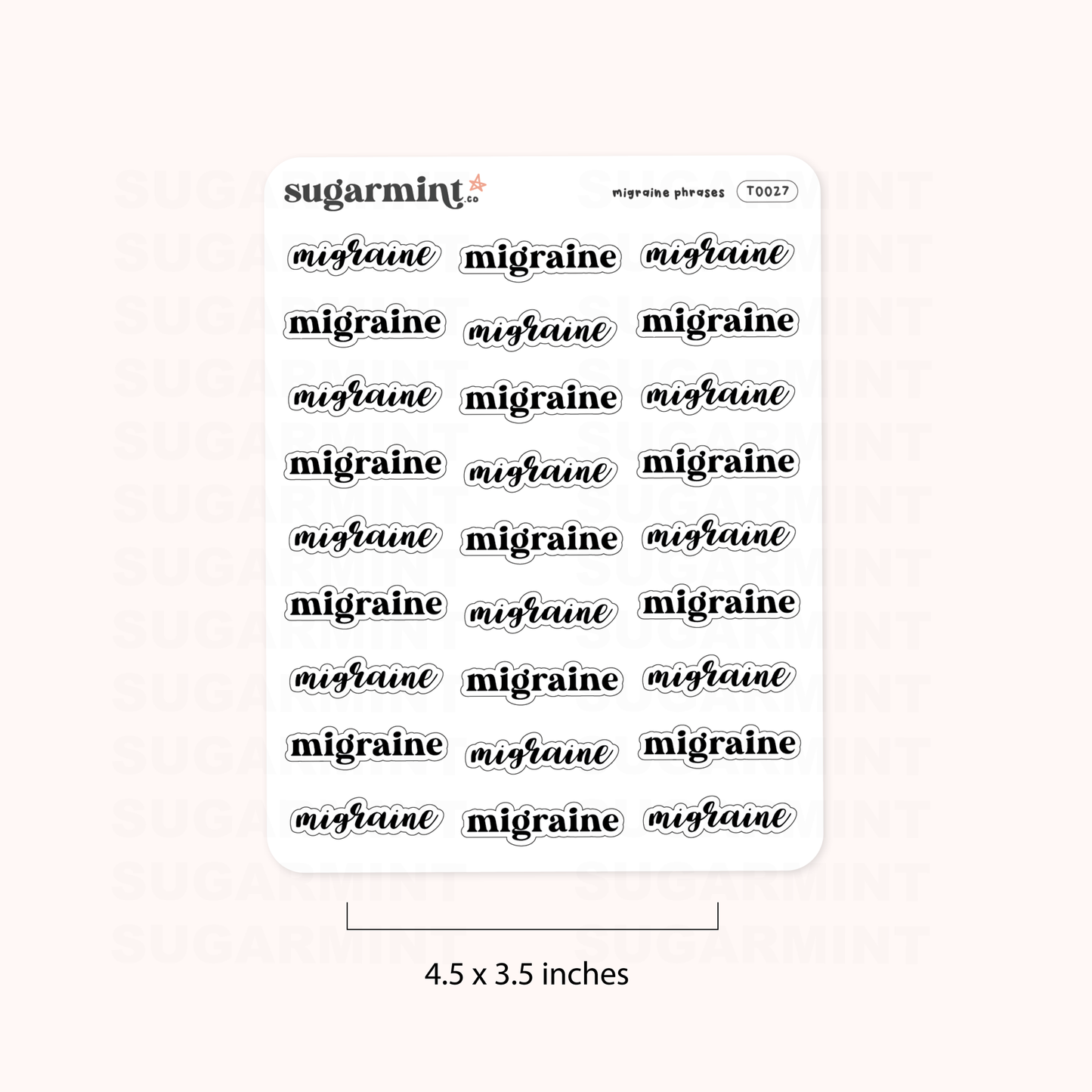 Migraine Script Stickers