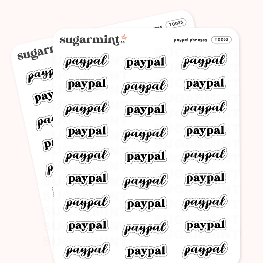 PayPal Script Stickers