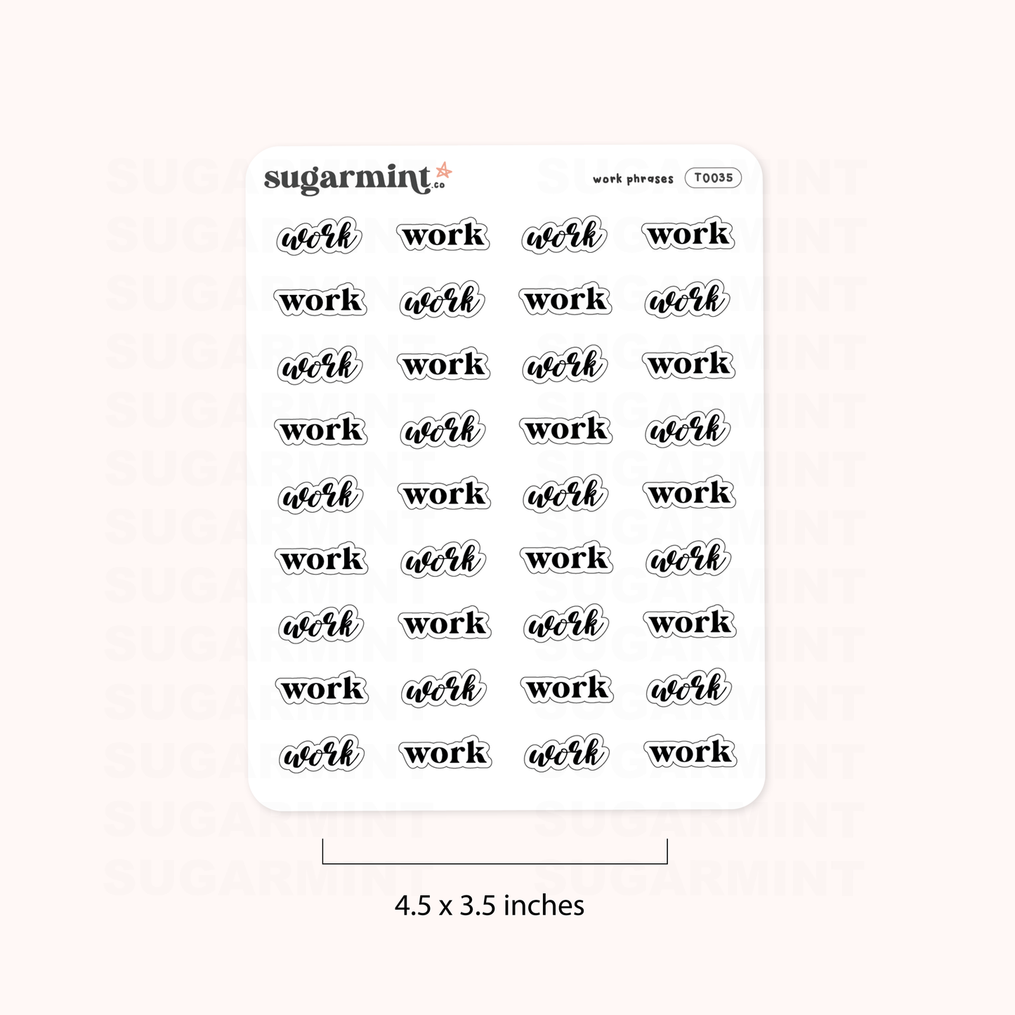 Work Script Stickers