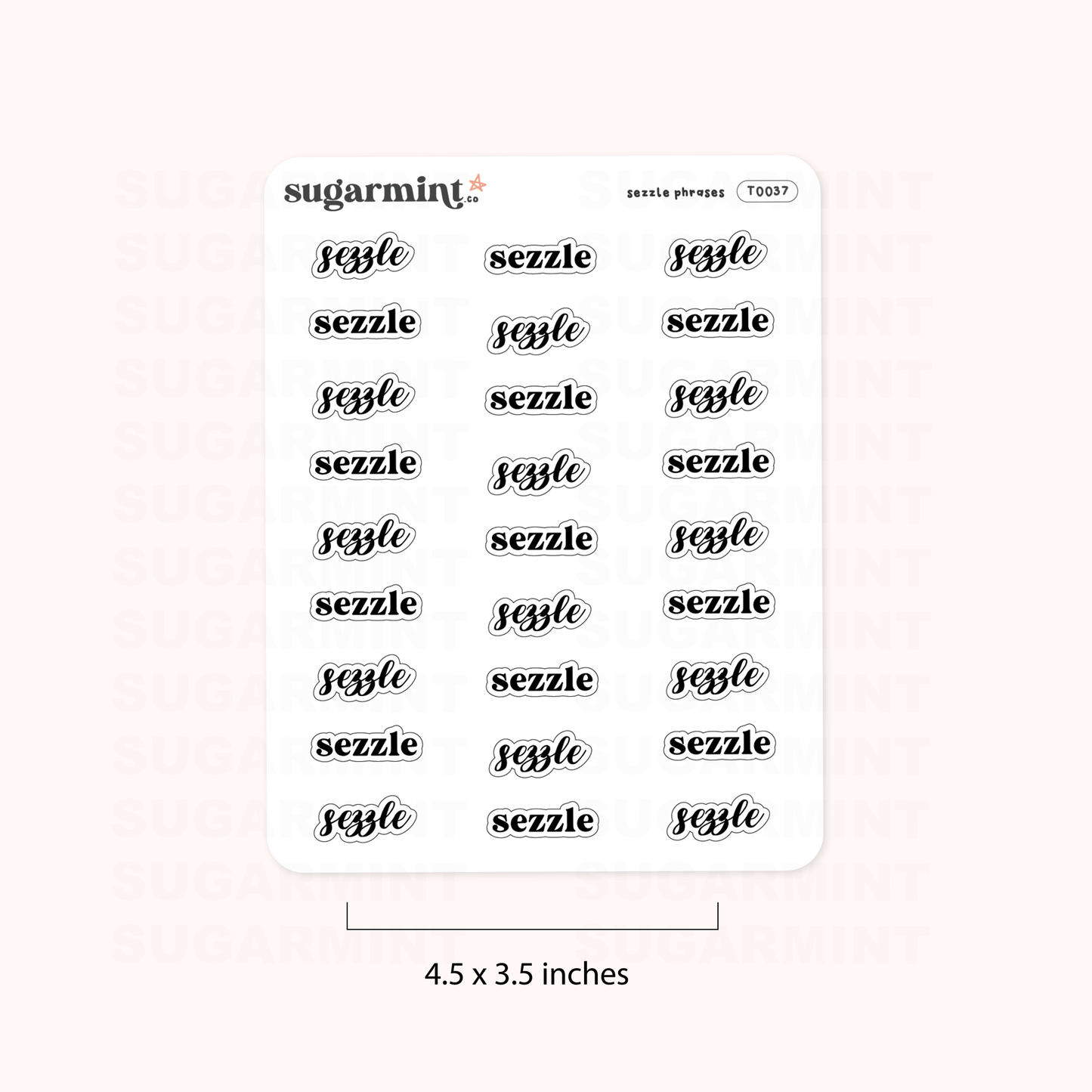 Sezzle Script Stickers