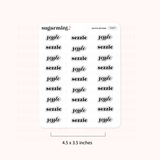 Sezzle Script Stickers