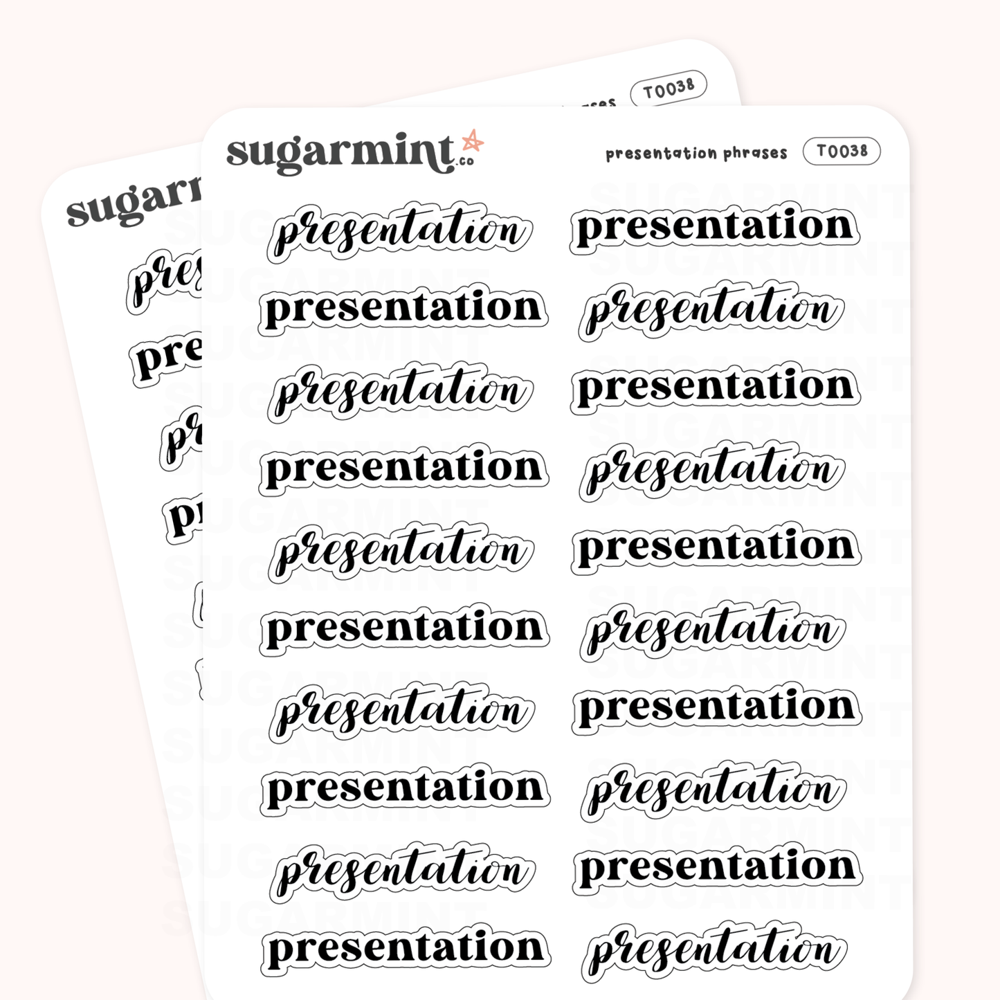 Presentation Script Stickers