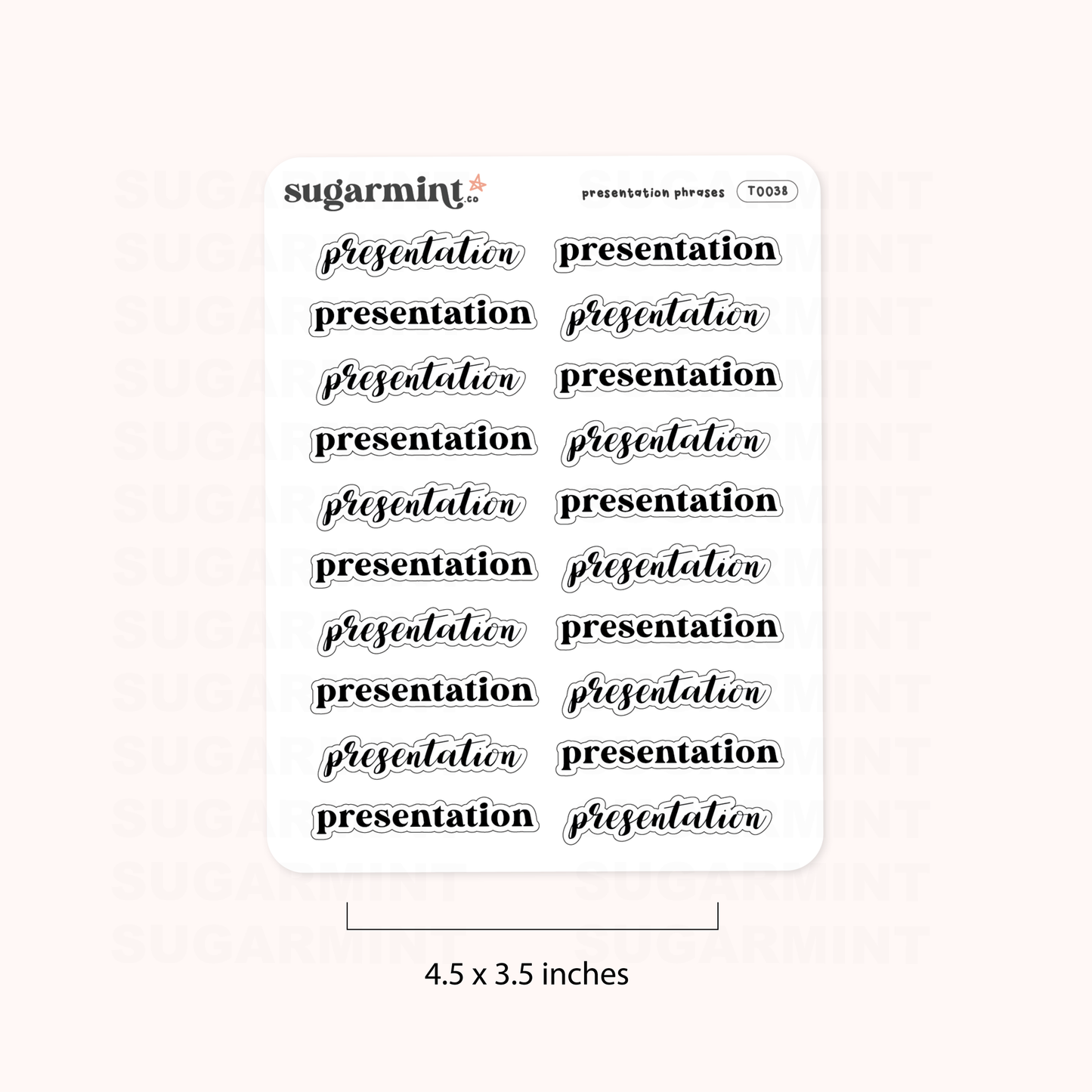 Presentation Script Stickers