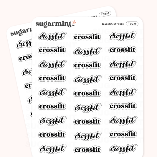 Crossfit Workout Script Stickers