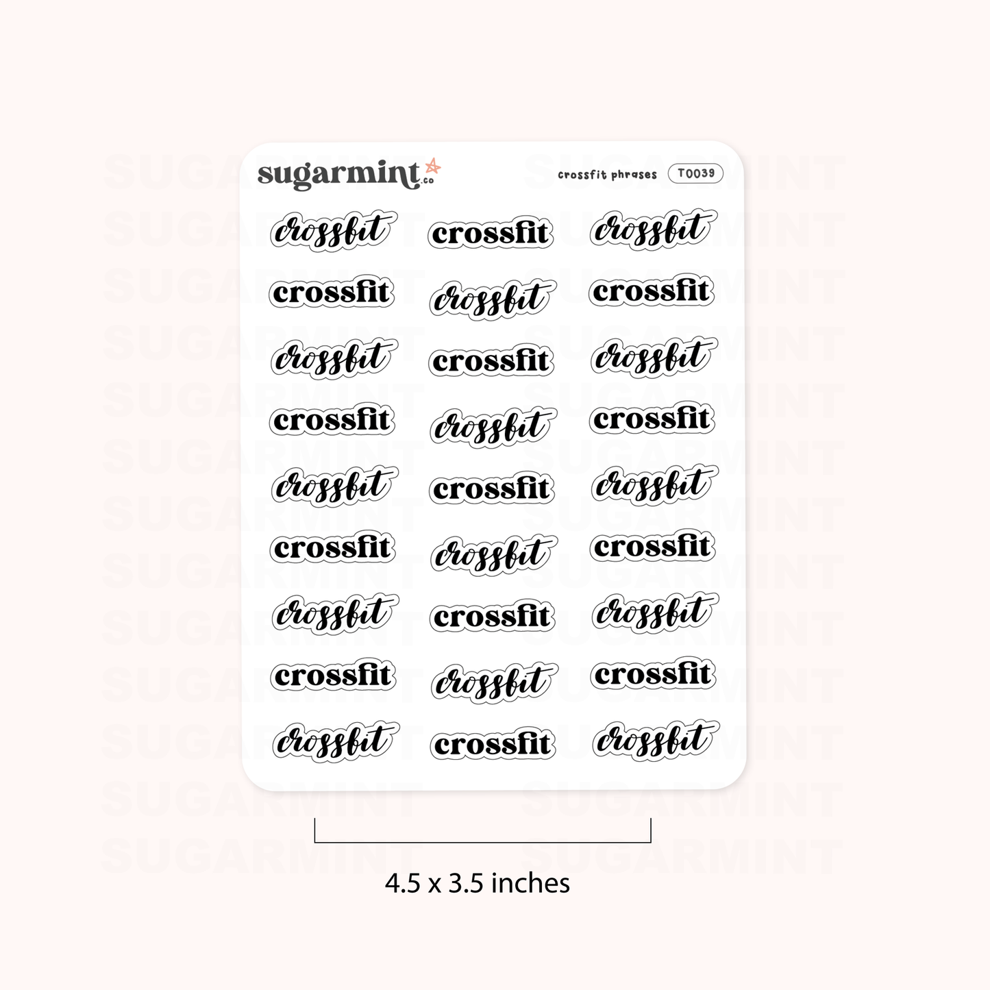 Crossfit Workout Script Stickers