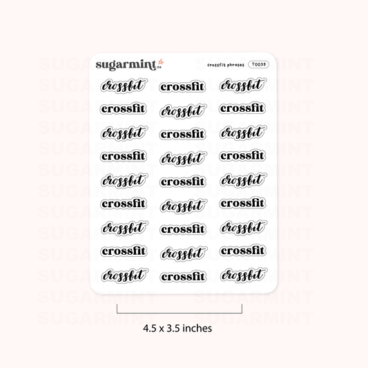 Crossfit Workout Script Stickers