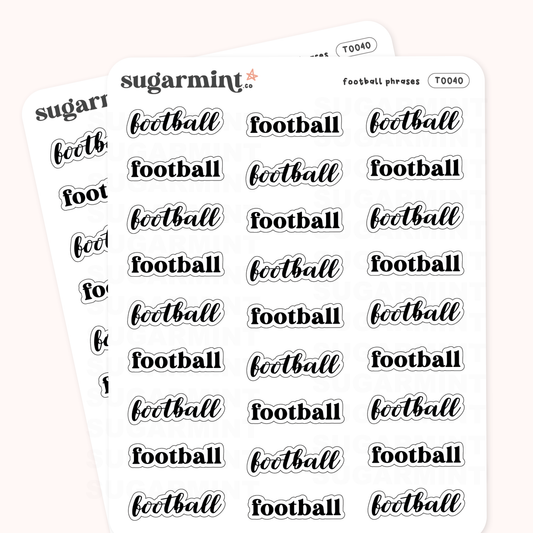 Football Script Stickers