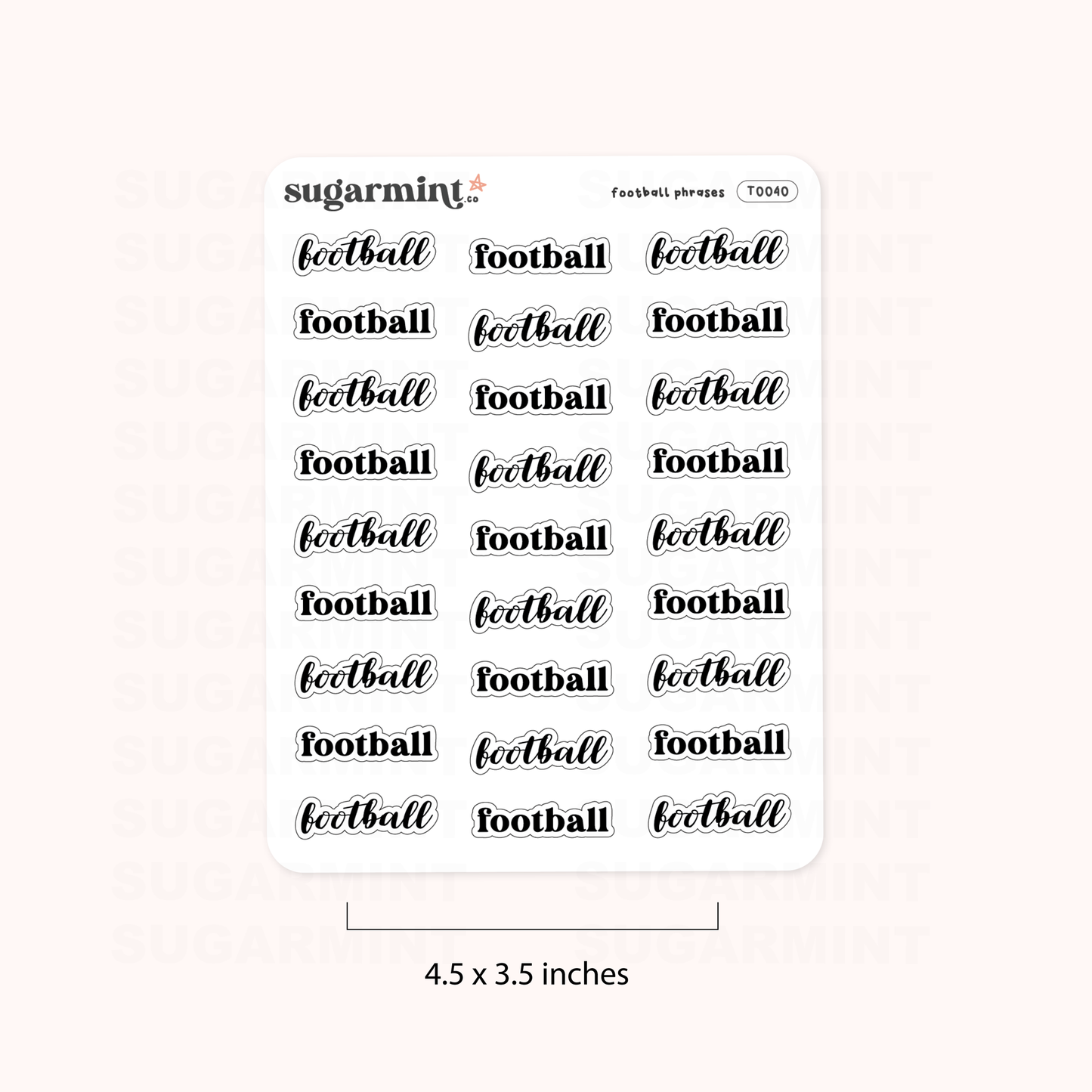 Football Script Stickers