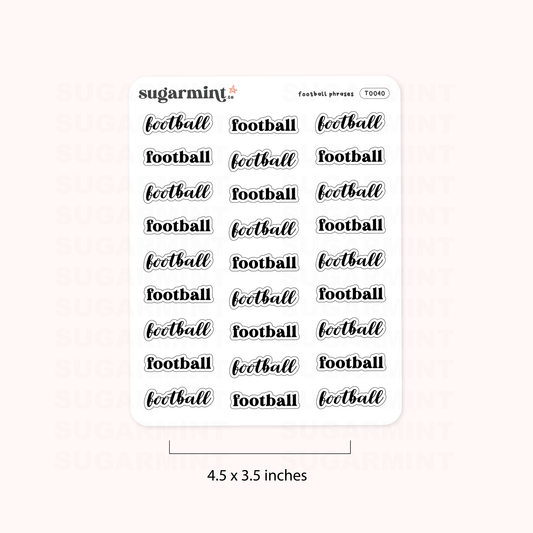 Football Script Stickers