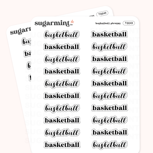 Basketball Script Stickers