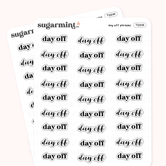 Day Off Script Stickers