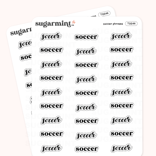 Soccer Script Stickers