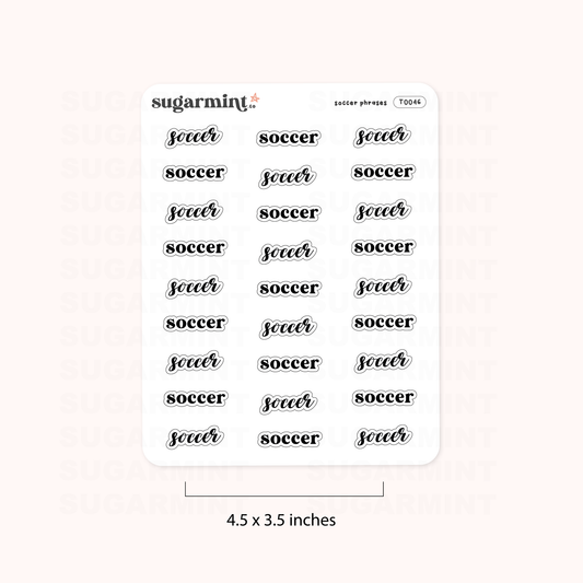 Soccer Script Stickers