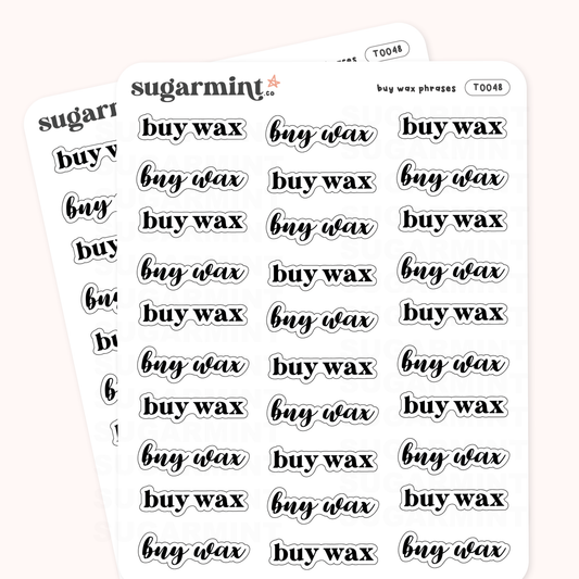 Buy Wax Script Stickers