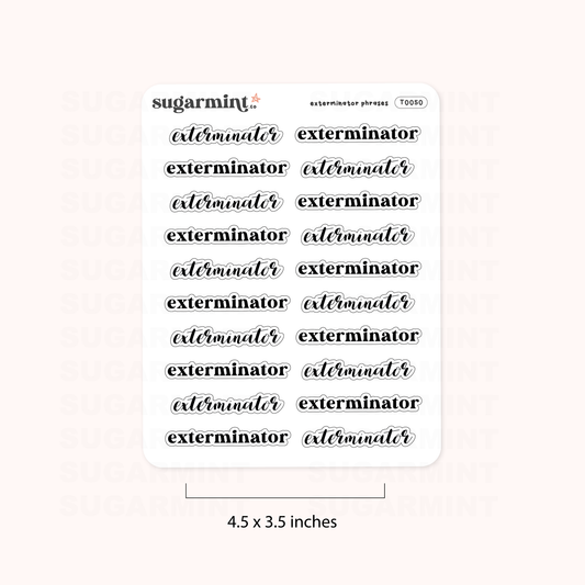 Exterminator Script Stickers