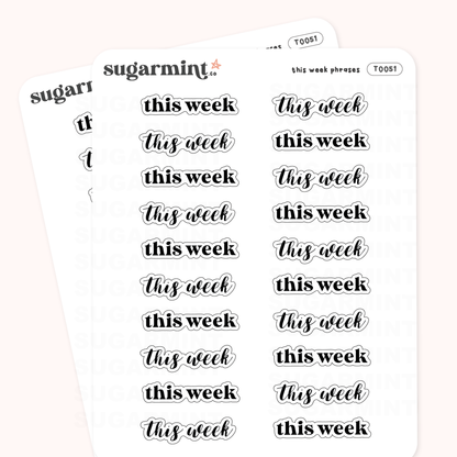 This Week Script Stickers