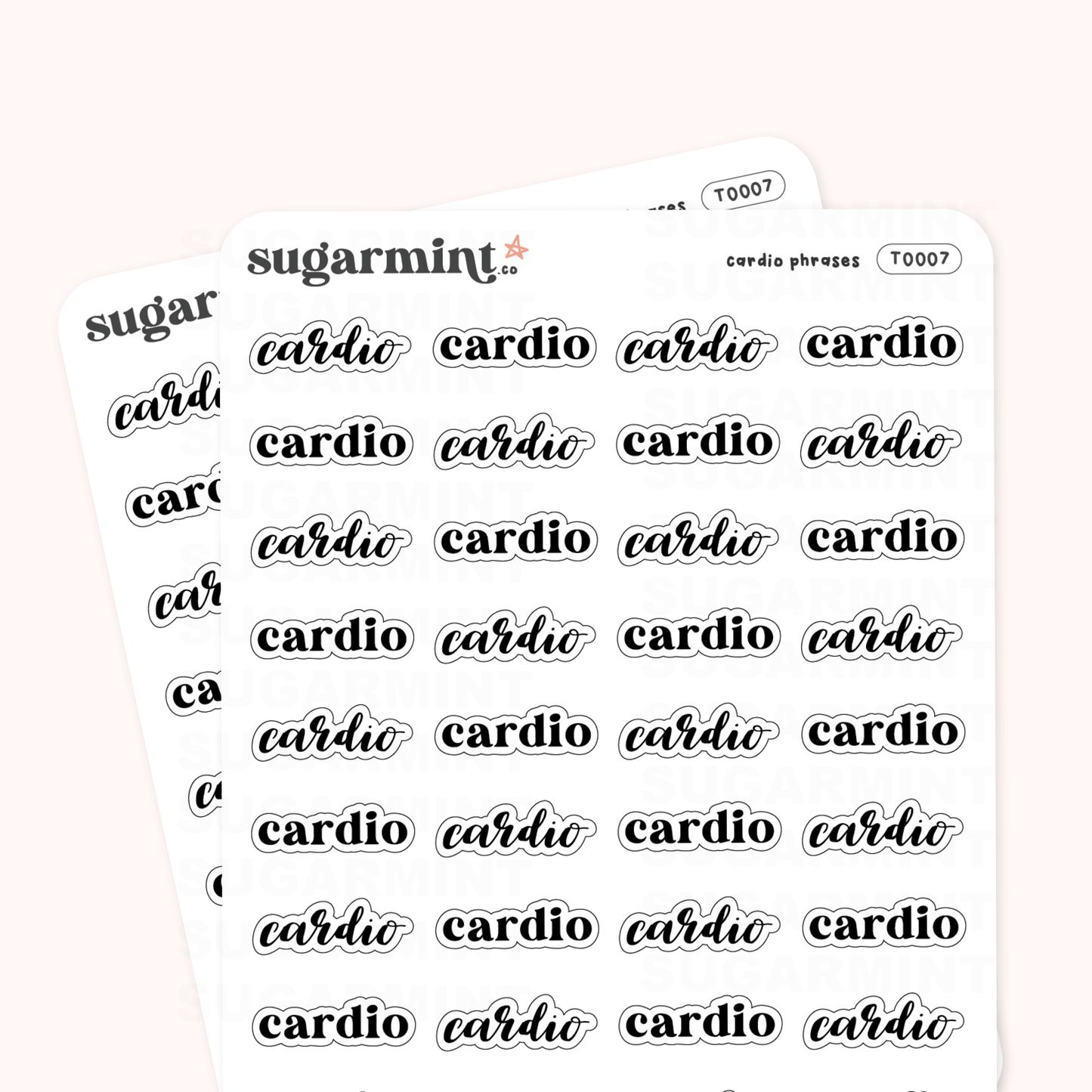 Cardio Script Stickers