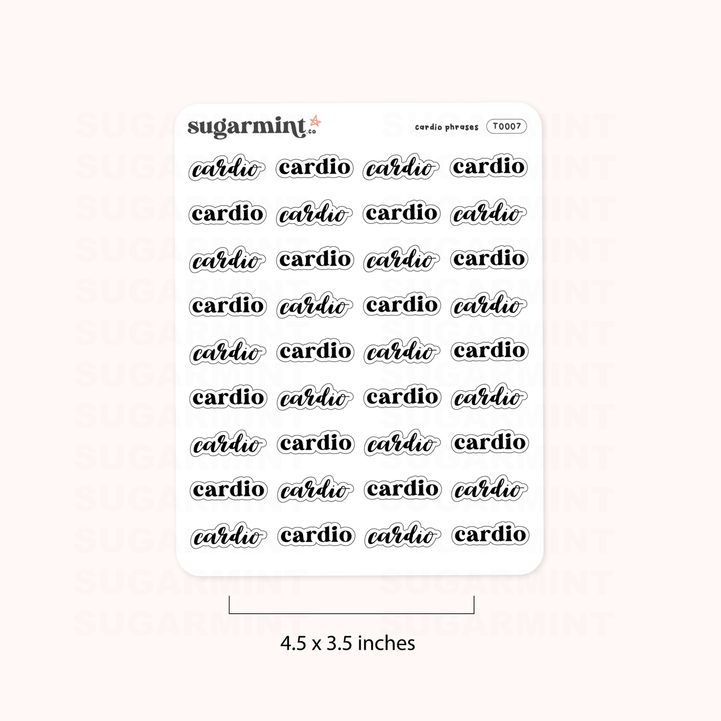 Cardio Script Stickers