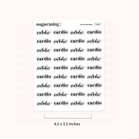 Cardio Script Stickers