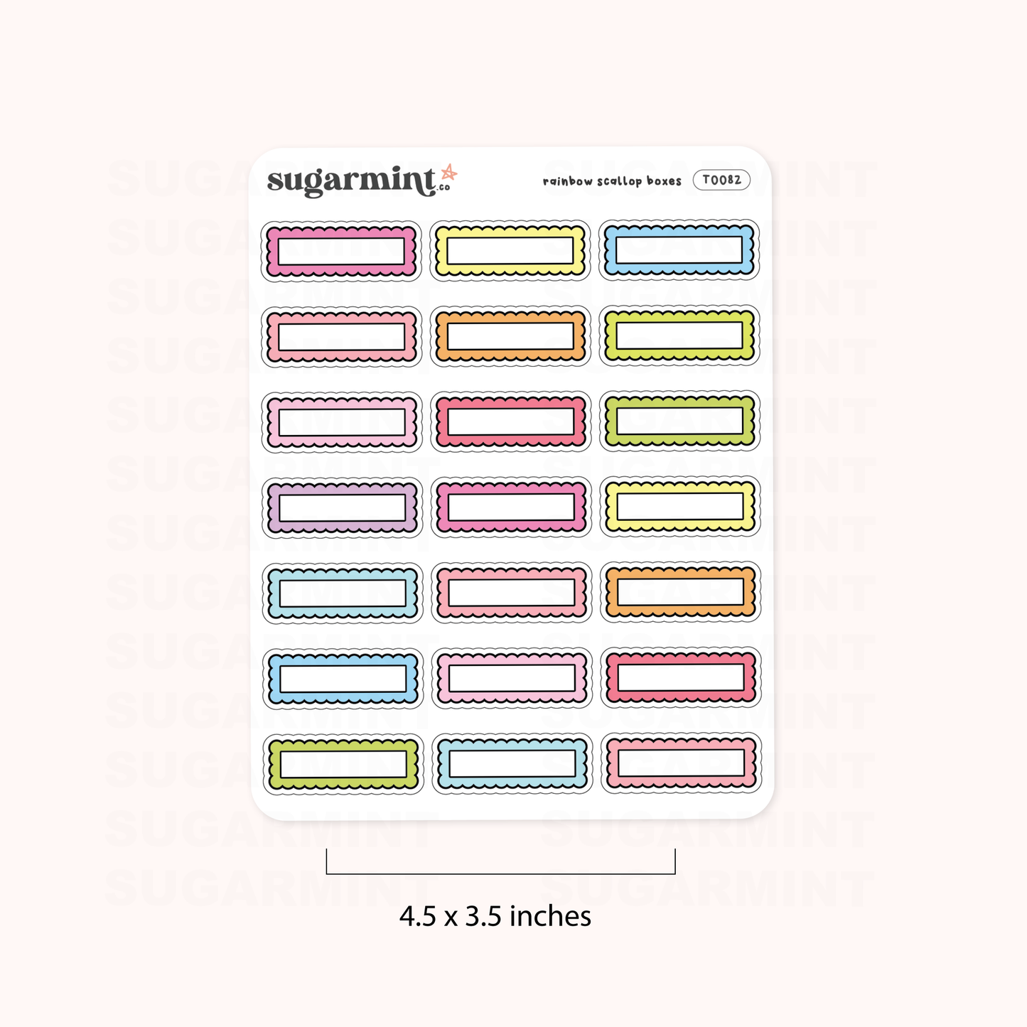 Rainbow Hobonichi Scalloped Boxes